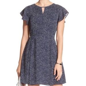 Banana Republic Polka Dot Dress in Navy